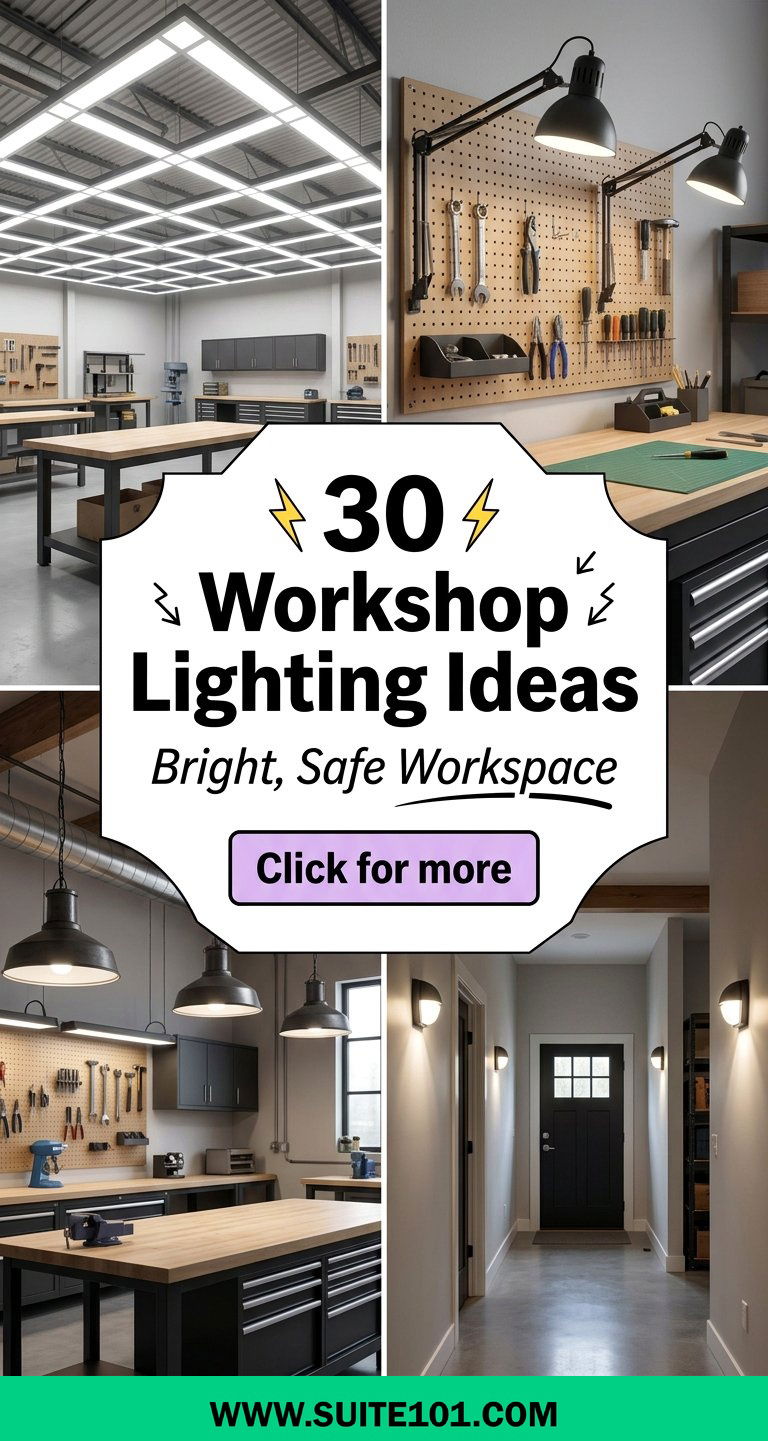 30 Workshop Lighting Ideas for a Bright Safe Workspace - 30 Workshop Lighting Ideas for a Bright, Safe Workspace