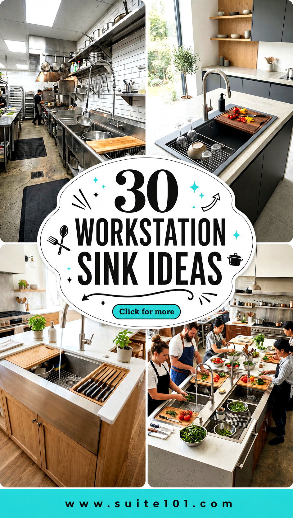 30 Workstation Sink Ideas for a Sleek Functional Kitchen - 30 Workstation Sink Ideas for a Sleek, Functional Kitchen