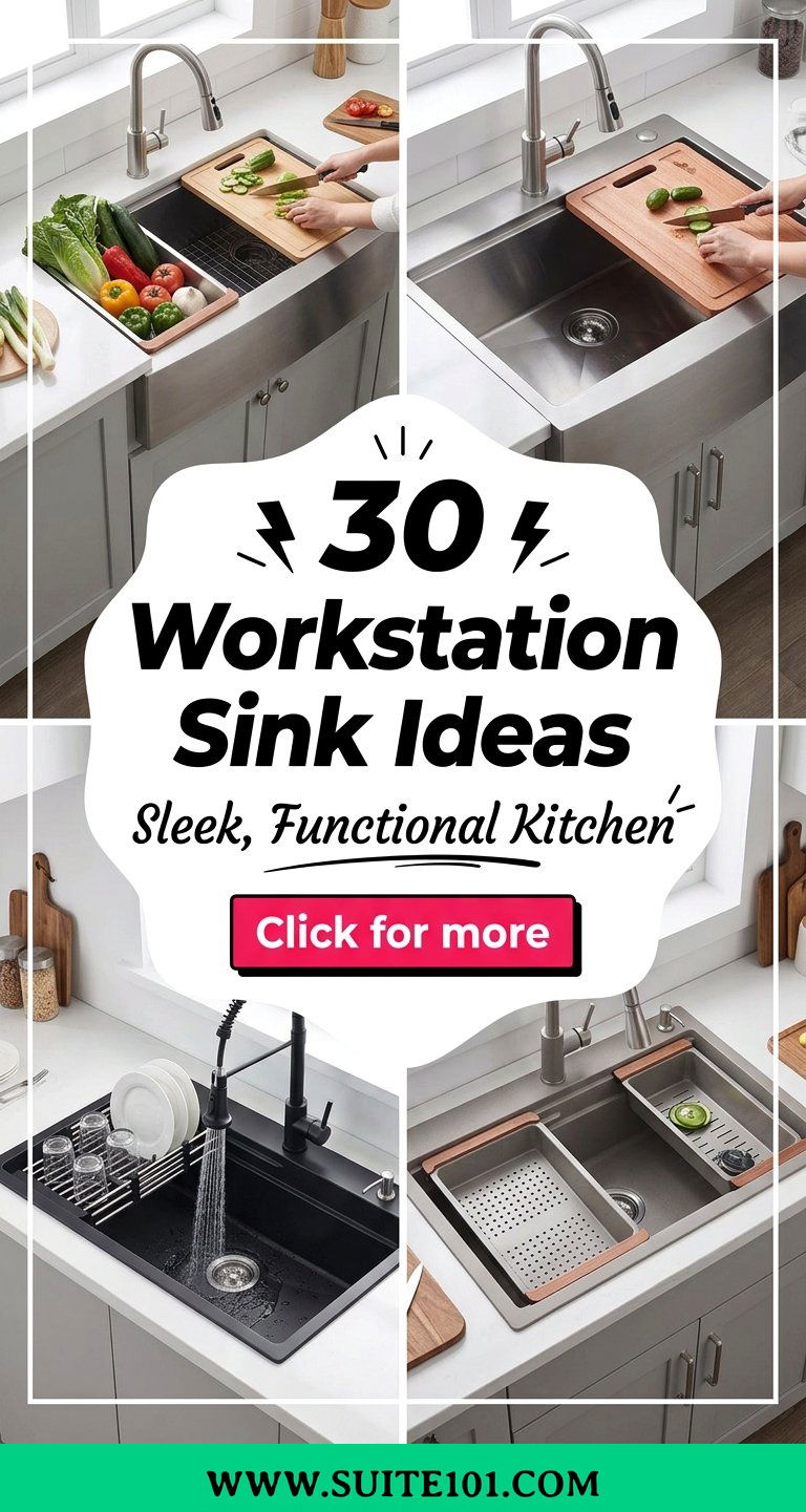 30 Workstation Sink Ideas for a Sleek Functional Kitchen - 30 Workstation Sink Ideas for a Sleek, Functional Kitchen
