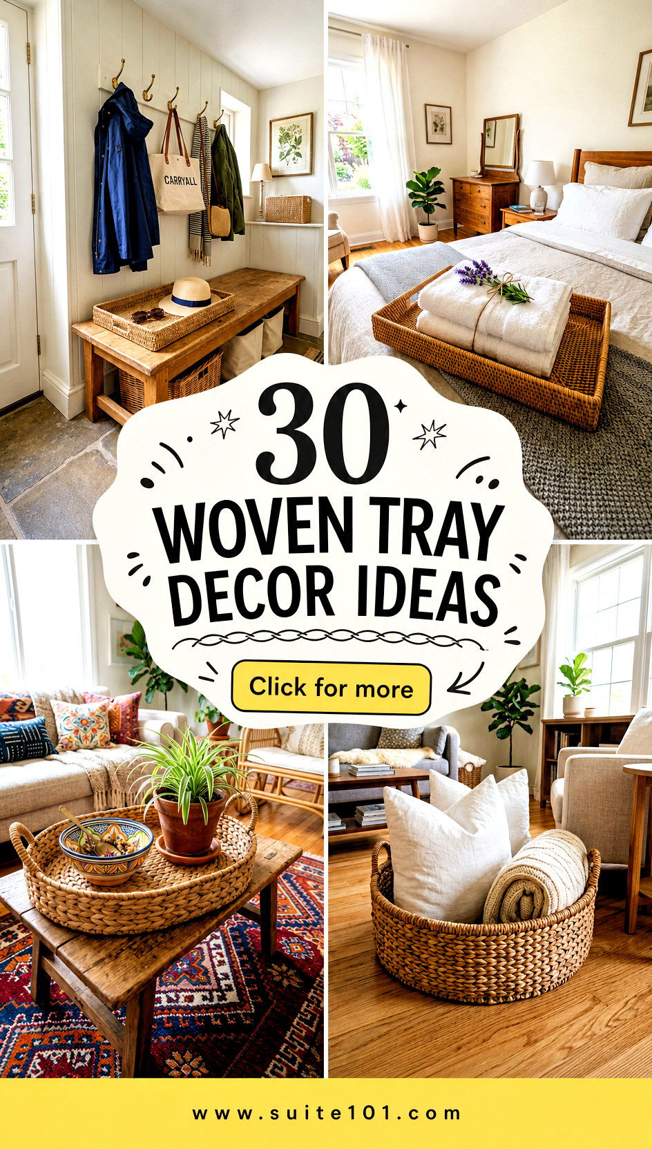 30 Woven Tray Decor Ideas for Effortless Styling on Any Surface - 30 Woven Tray Decor Ideas for Effortless Styling on Any Surface