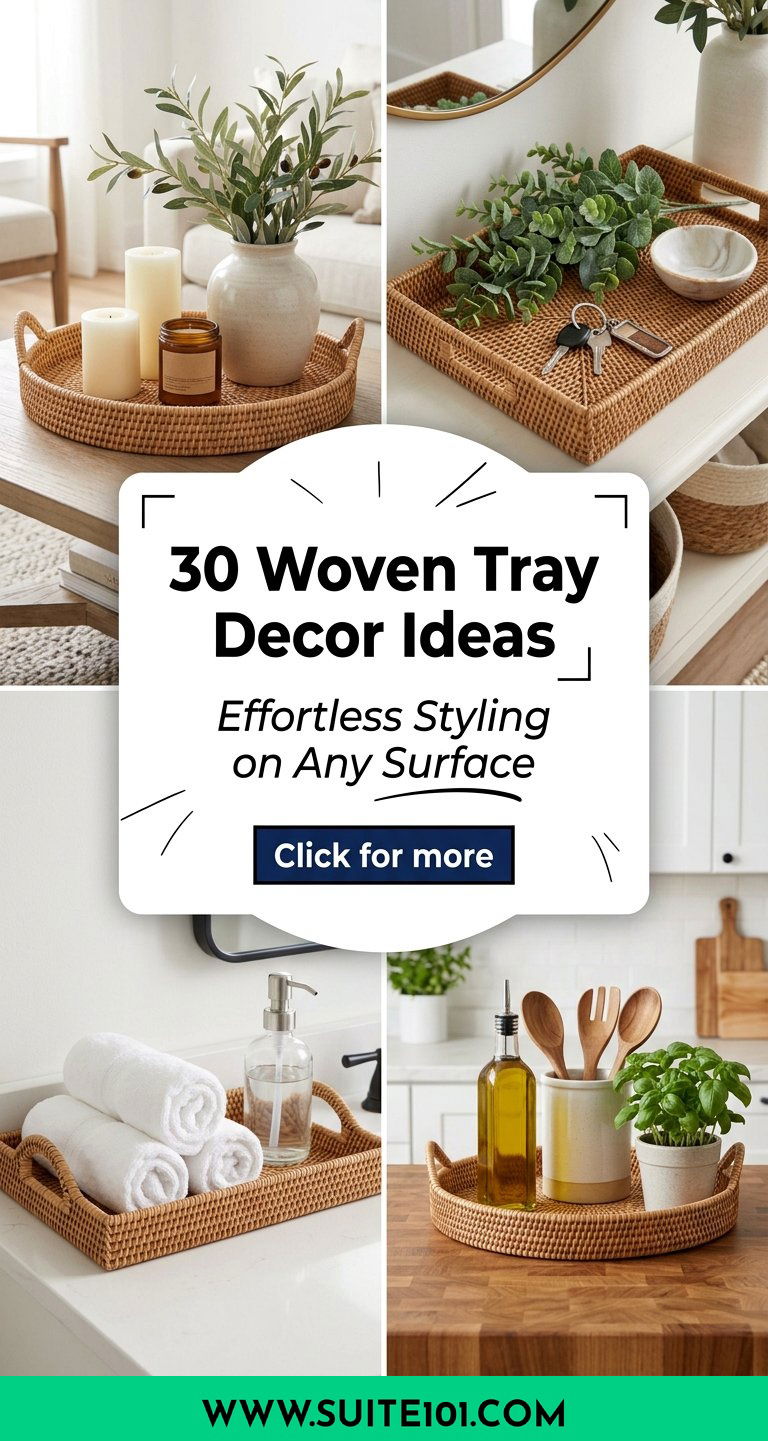 30 Woven Tray Decor Ideas for Effortless Styling on Any Surface - 30 Woven Tray Decor Ideas for Effortless Styling on Any Surface