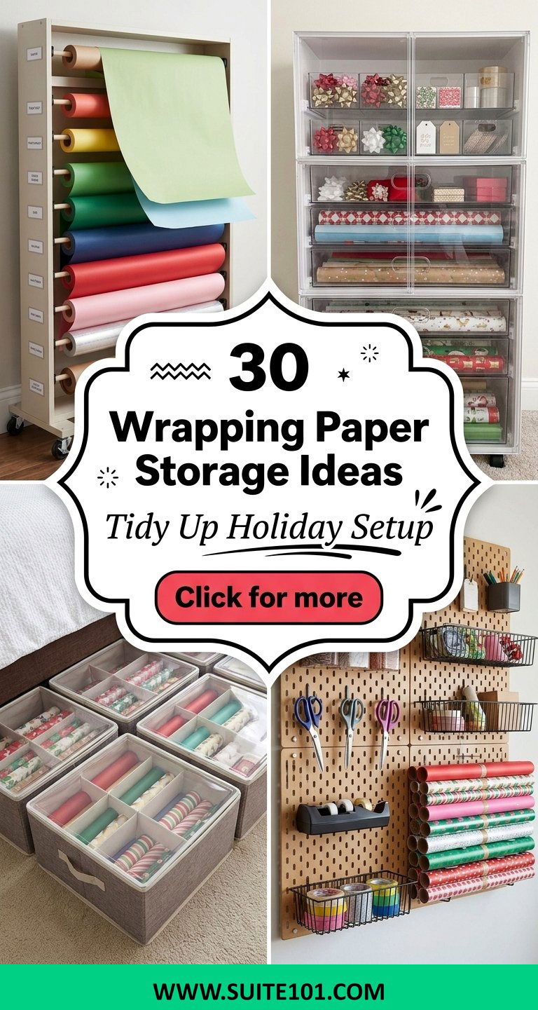 30 Wrapping Paper Storage Ideas to Tame the Holiday Mess - 30 Wrapping Paper Storage Ideas to Tame the Holiday Mess