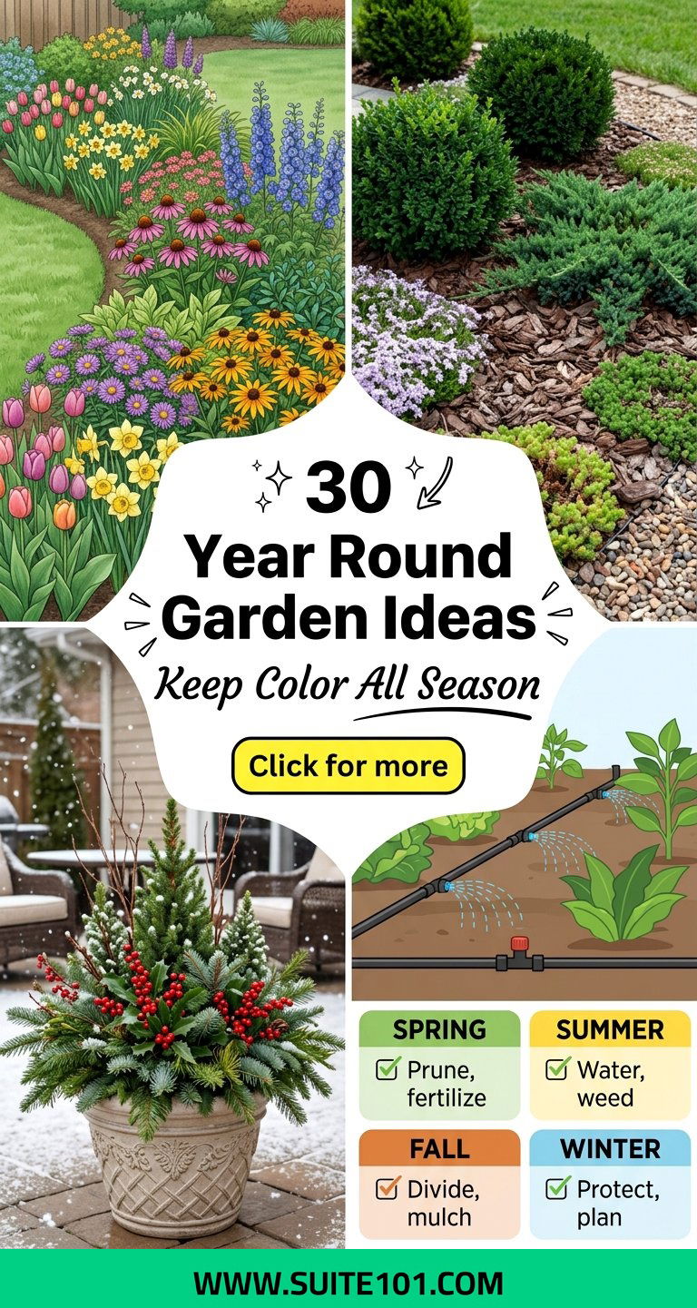 30 Year Round Garden Ideas to Keep Color All Season Beautifully - 30 Year Round Garden Ideas to Keep Color All Season Beautifully