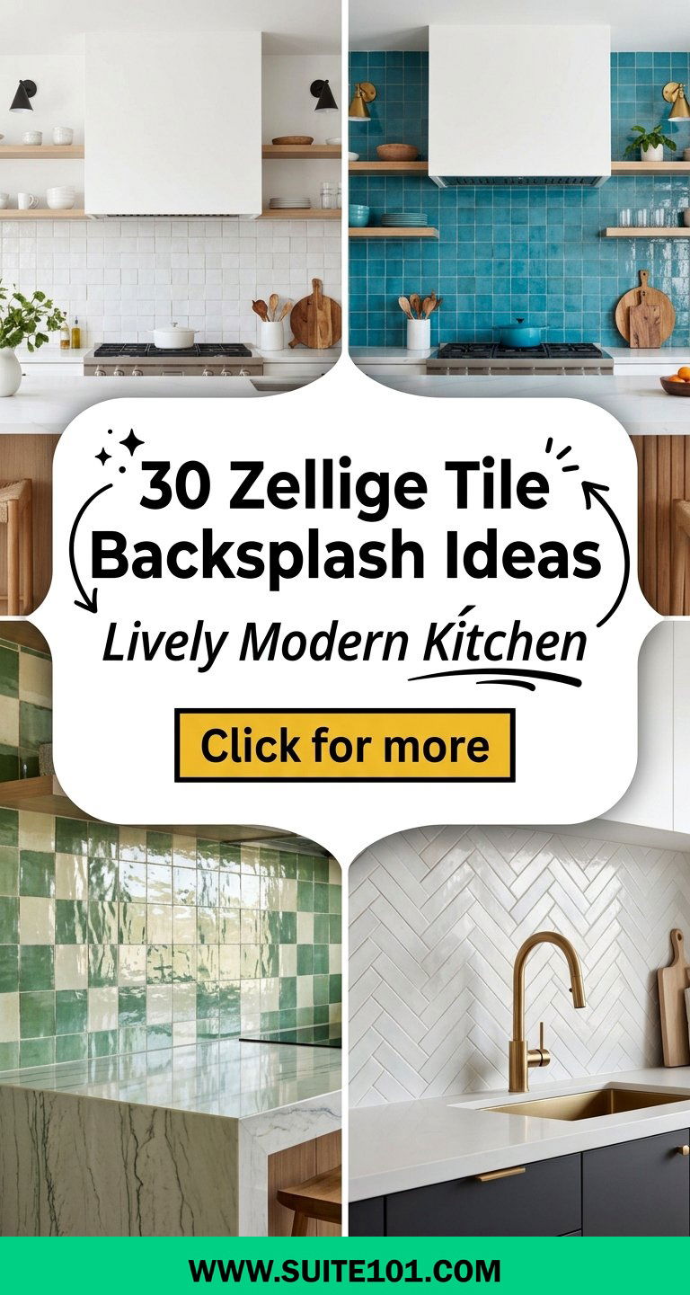 30 Zellige Tile Backsplash Ideas for a Lively Modern Kitchen - 30 Zellige Tile Backsplash Ideas for a Lively Modern Kitchen