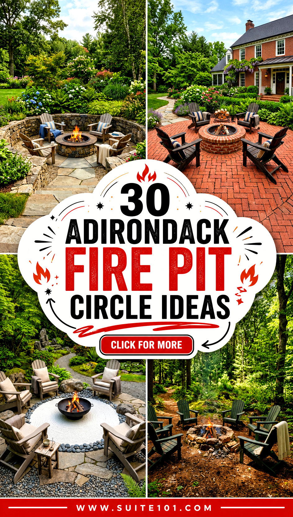 30 adirondack fire pit circle ideas Gather Around in Style - 30 adirondack fire pit circle ideas: Gather Around in Style