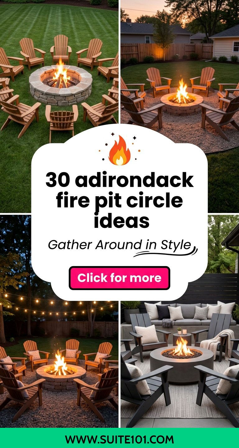30 adirondack fire pit circle ideas Gather Around in Style - 30 adirondack fire pit circle ideas: Gather Around in Style