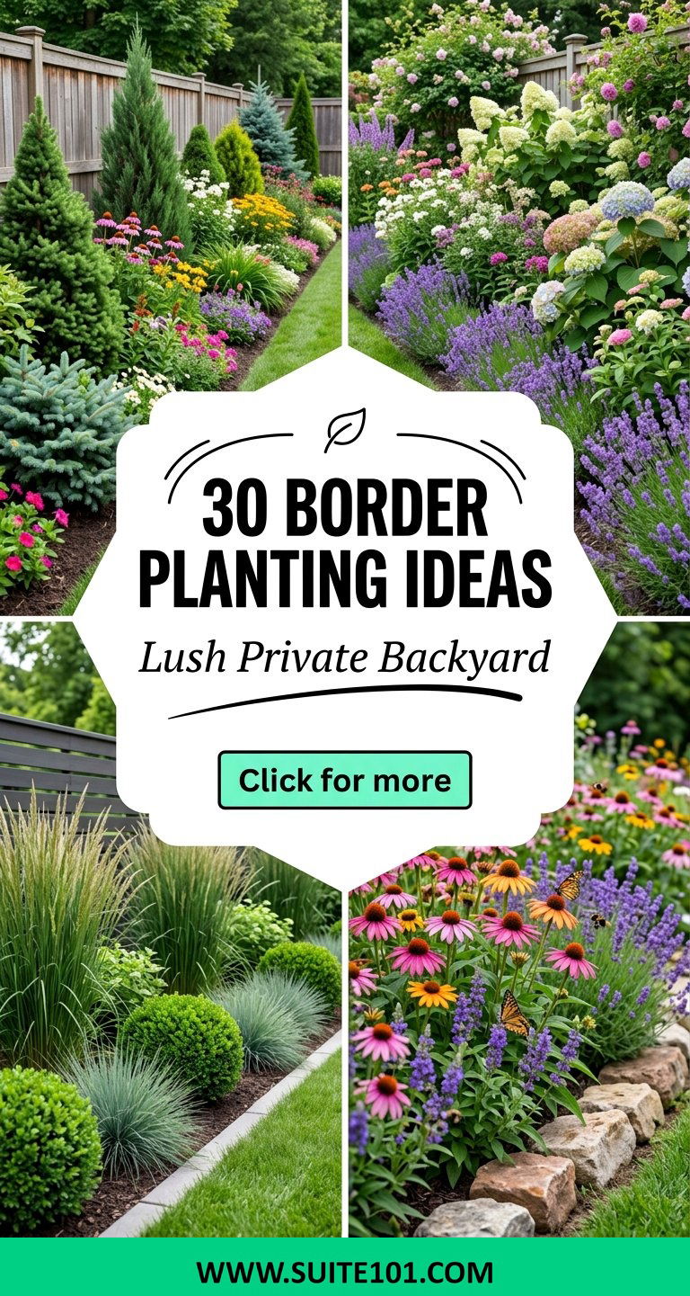 30 border planting ideas along fence For A Lush Private Backyard - 30 border planting ideas along fence For A Lush, Private Backyard
