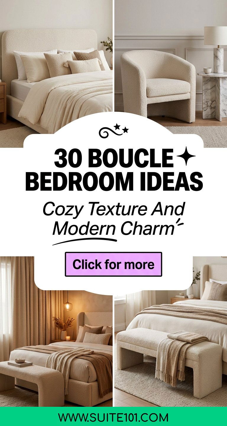 30 boucle bedroom ideas For Cozy Texture And Modern Charm - 30 boucle bedroom ideas For Cozy Texture And Modern Charm