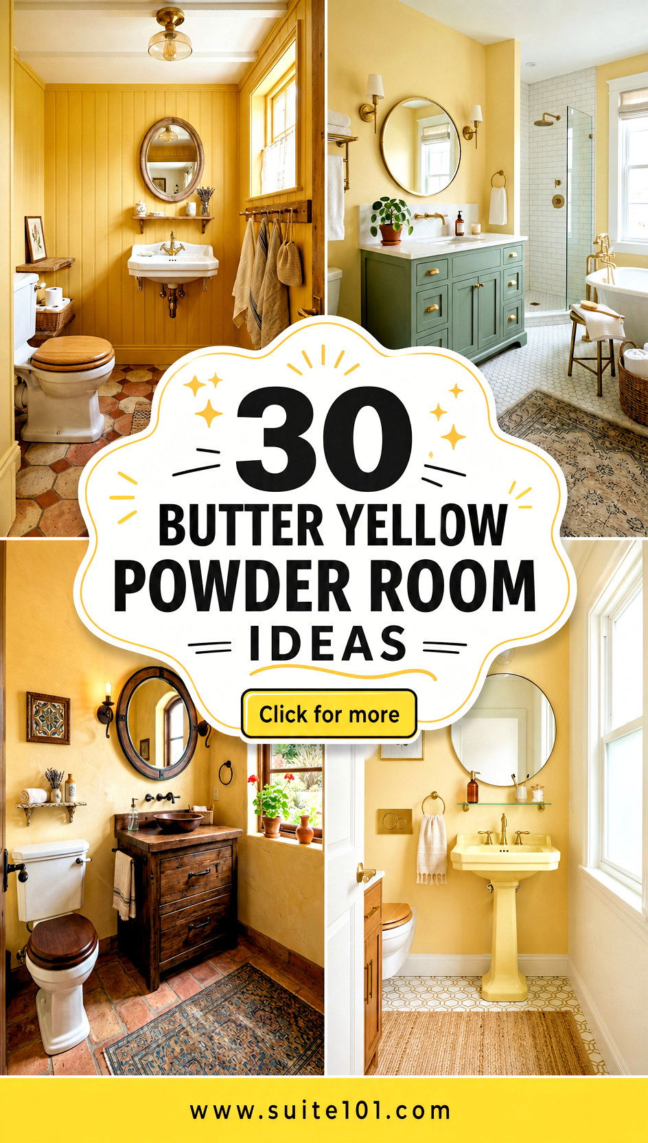 30 butter yellow powder room ideas for a bright mini makeover - 30 butter yellow powder room ideas for a bright mini makeover
