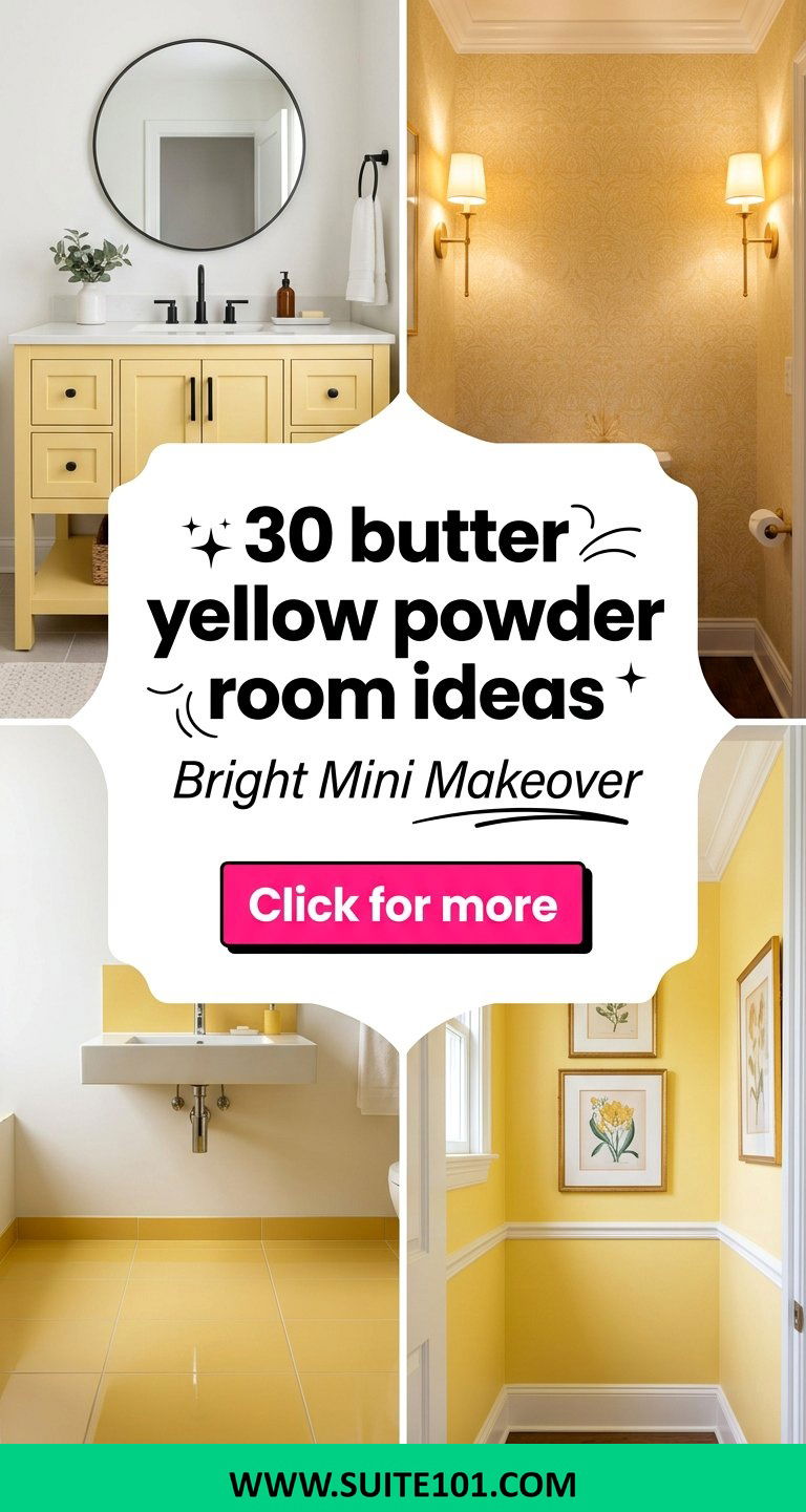 30 butter yellow powder room ideas for a bright mini makeover - 30 butter yellow powder room ideas for a bright mini makeover