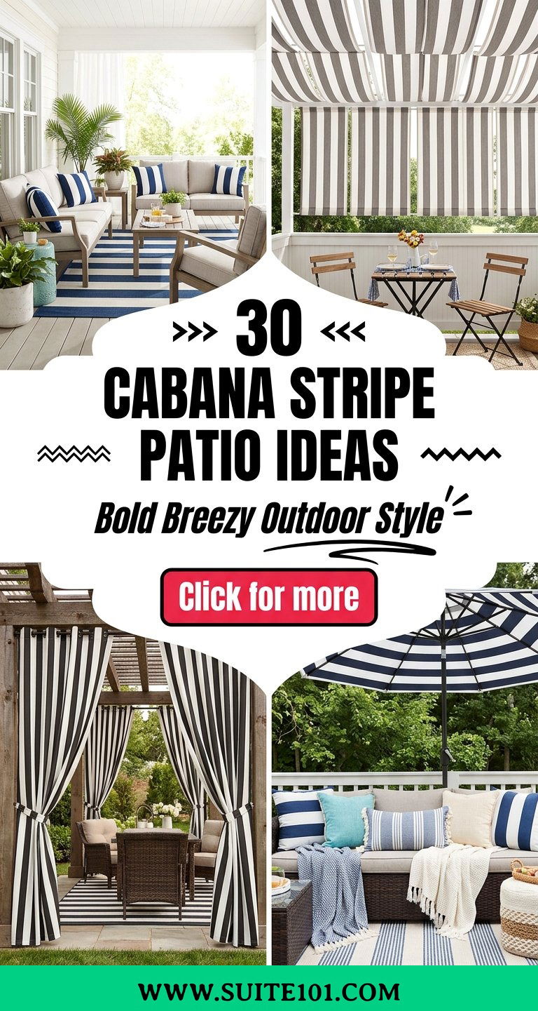 30 cabana stripe patio ideas for bold breezy outdoor style - 30 cabana stripe patio ideas for bold, breezy outdoor style