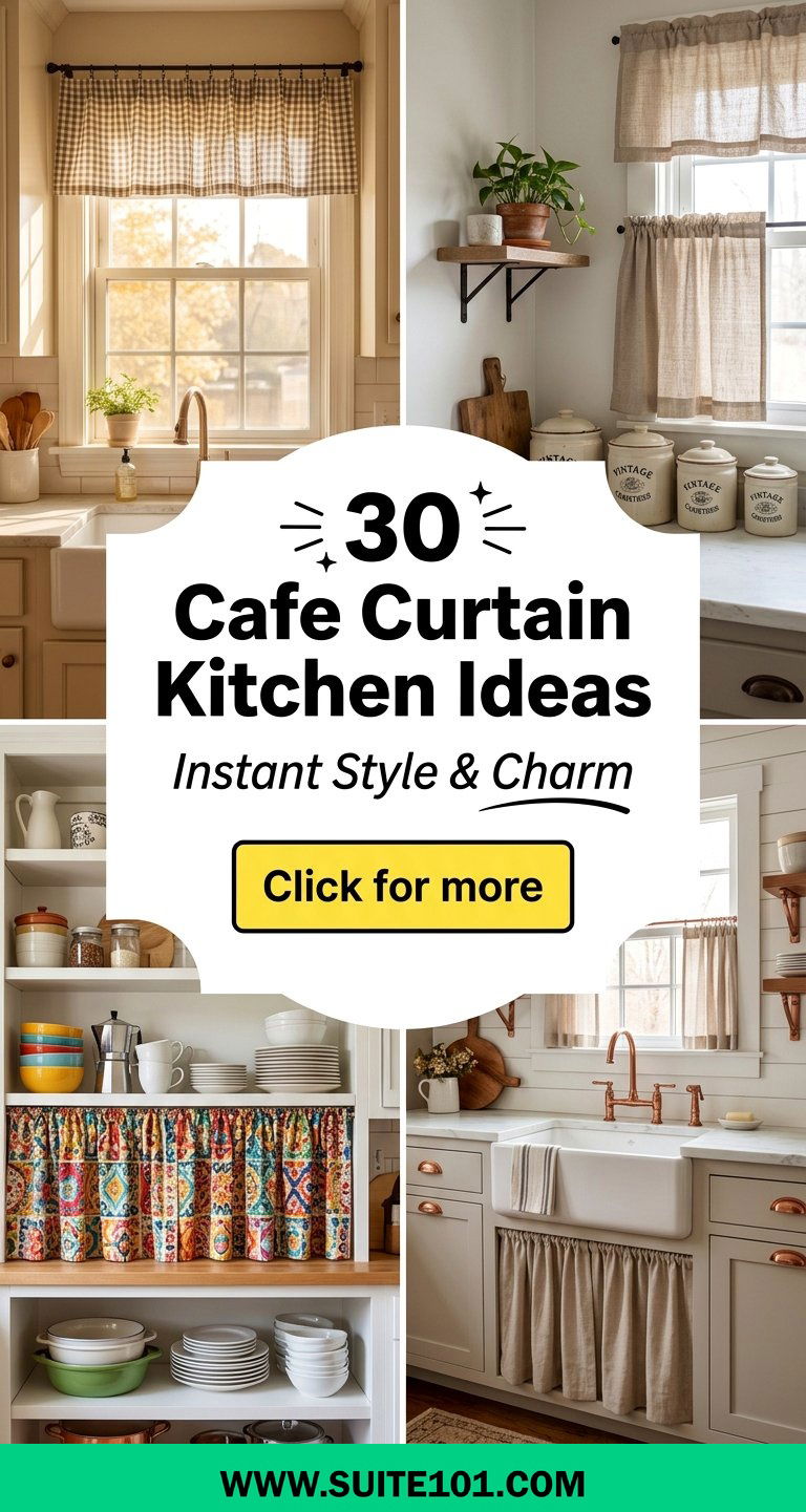 30 cafe curtain kitchen ideas for Instant Style and Charm - 30 cafe curtain kitchen ideas for Instant Style and Charm