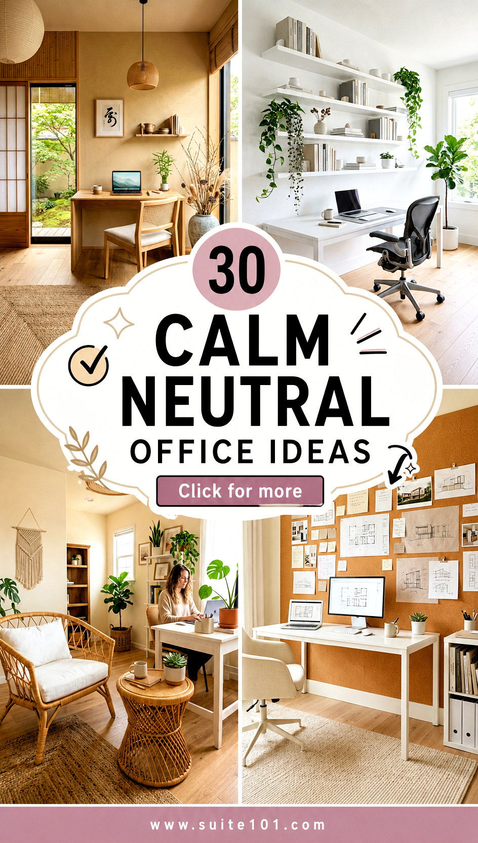 30 calm neutral office ideas for Focus and Cozy Productivity - 30 calm neutral office ideas for Focus and Cozy Productivity