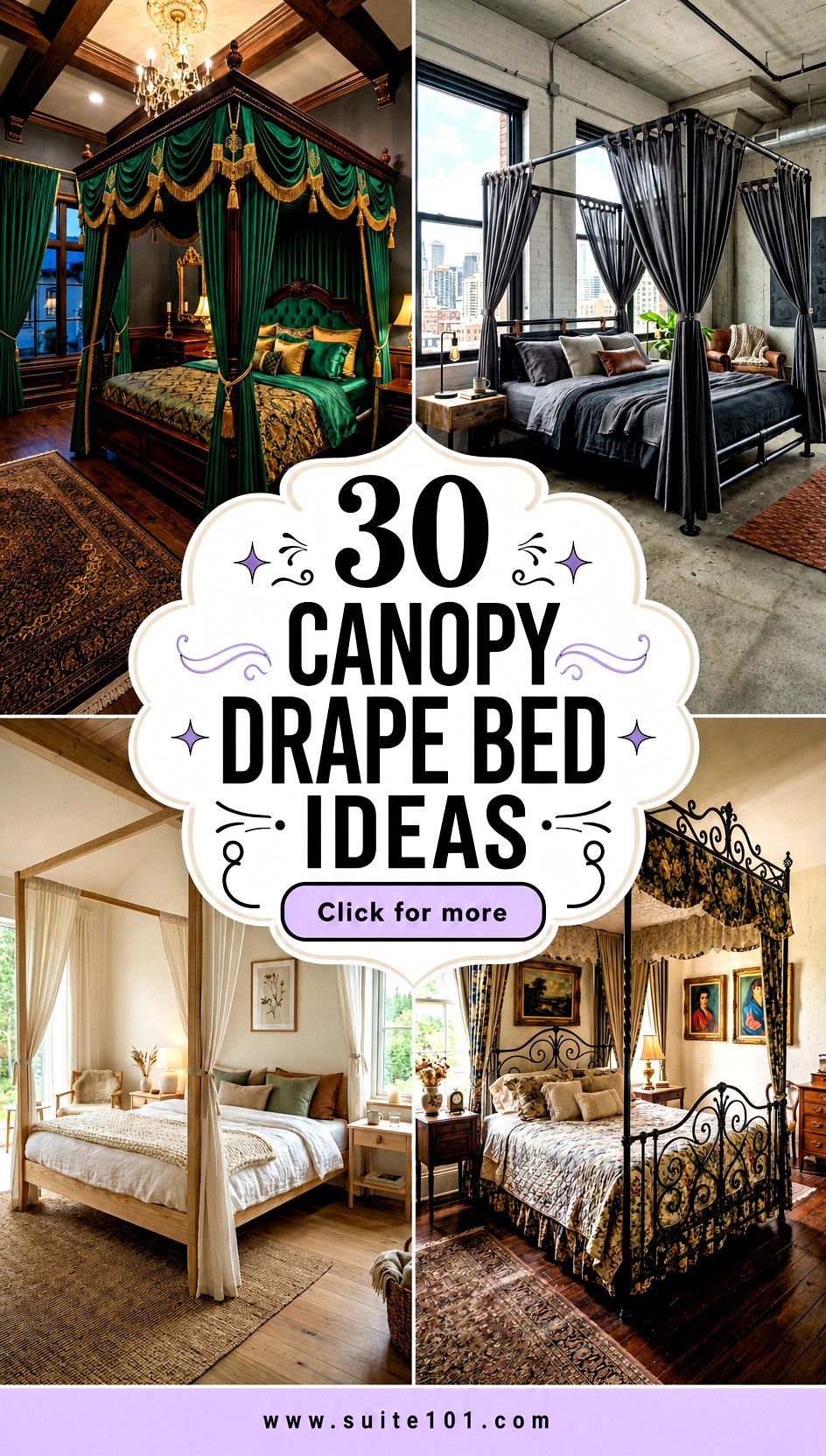 30 canopy drape bed ideas for dreamy hotel-like romance - 30 canopy drape bed ideas for dreamy, hotel-like romance