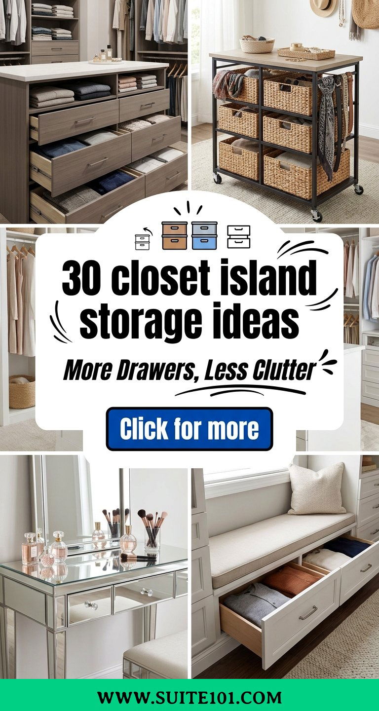 30 closet island storage ideas More Drawers Less Clutter - 30 closet island storage ideas: More Drawers, Less Clutter