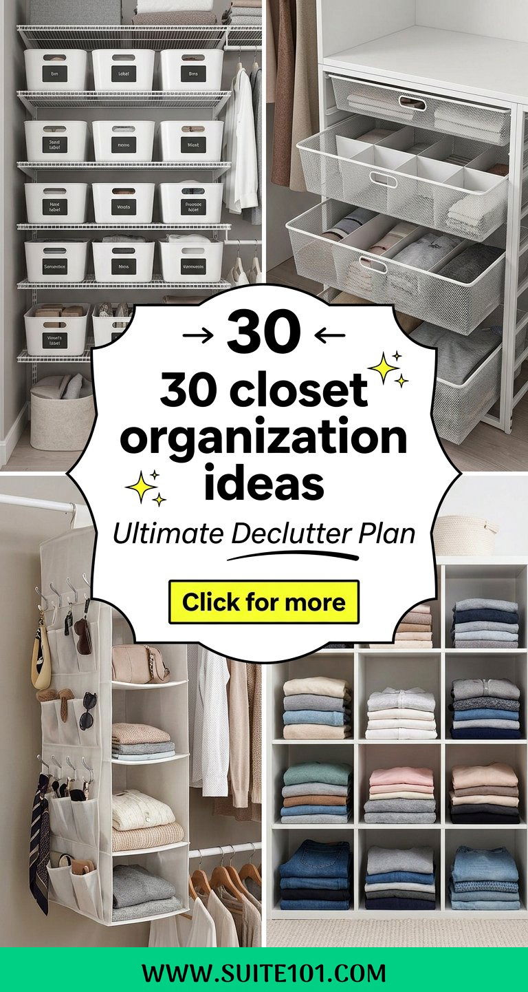 30 closet organization ideas Ultimate Declutter Plan for Closets - 30 closet organization ideas: Ultimate Declutter Plan for Closets