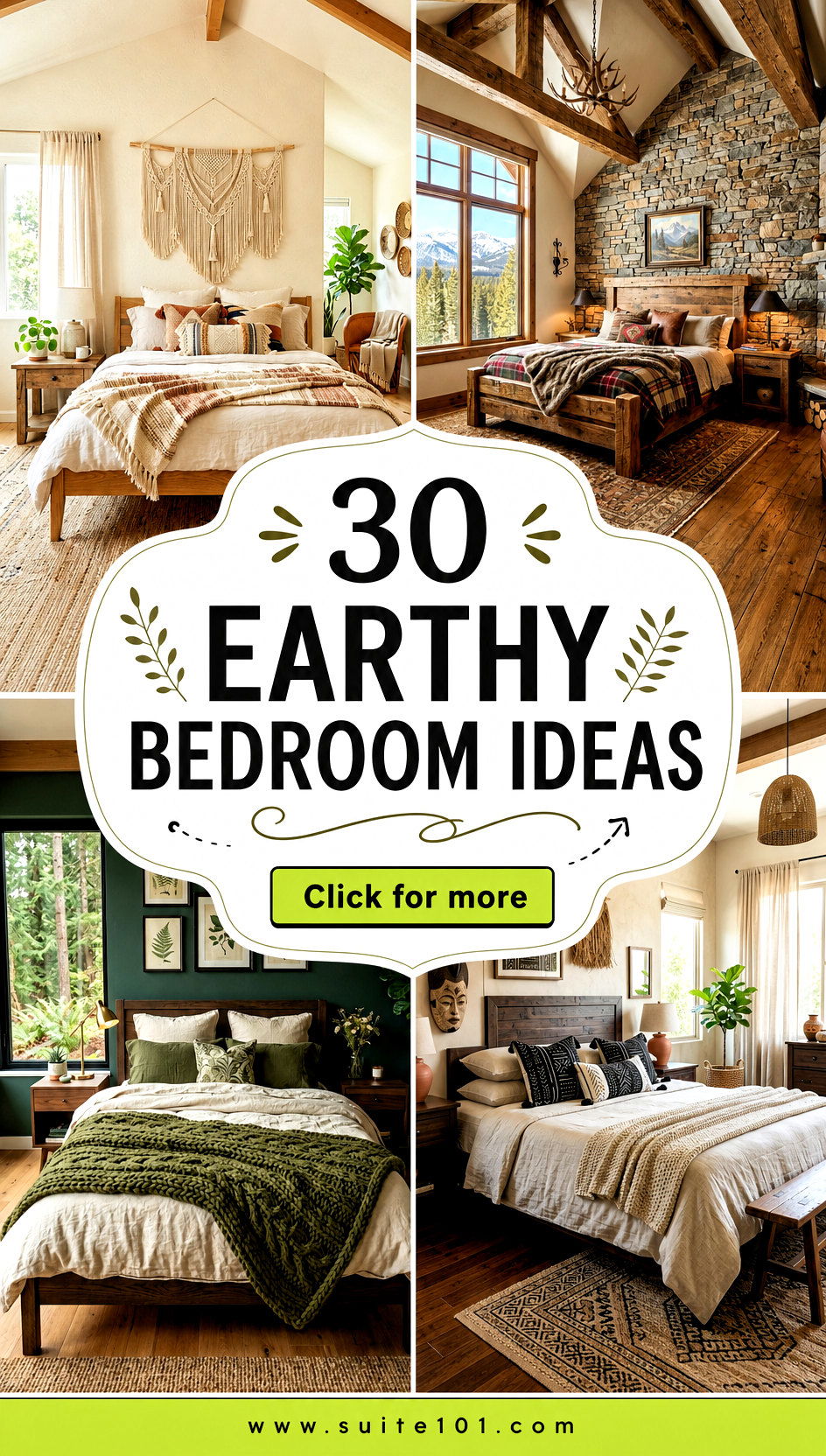 30 earthy bedroom ideas for a Cozy Natural Retreat Today - 30 earthy bedroom ideas for a Cozy, Natural Retreat Today
