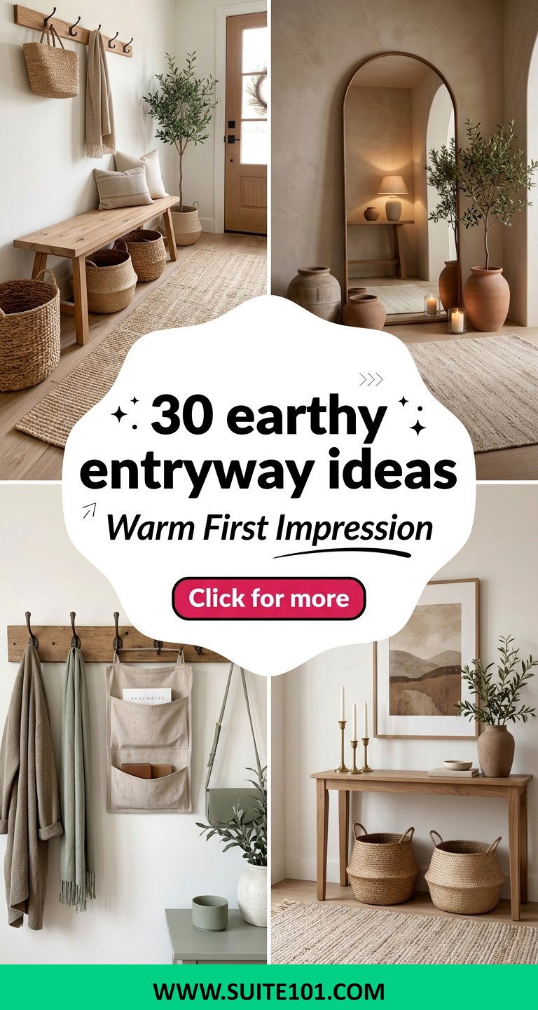 30 earthy entryway ideas for a warm welcoming first impression - 30 earthy entryway ideas for a warm, welcoming first impression