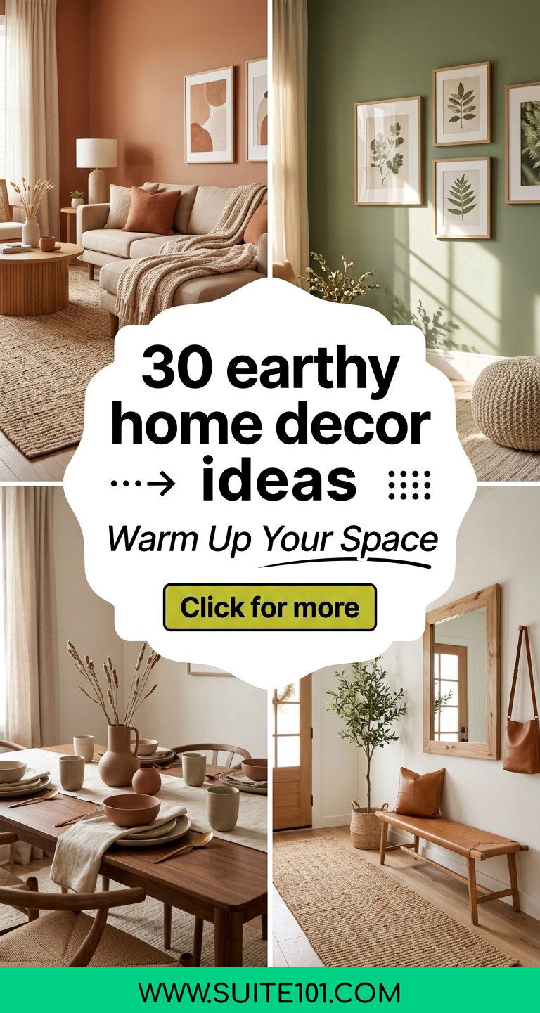 30 earthy home decor ideas to warm up your space beautifully - 30 earthy home decor ideas to warm up your space beautifully