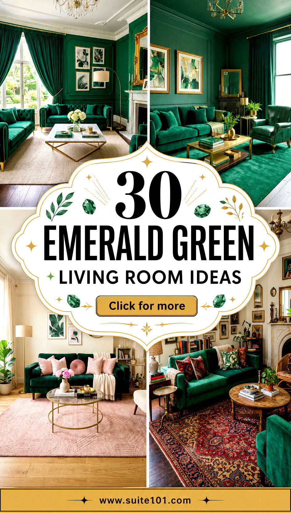 30 emerald green living room ideas for Luxe Color and Calm - 30 emerald green living room ideas for Luxe Color and Calm