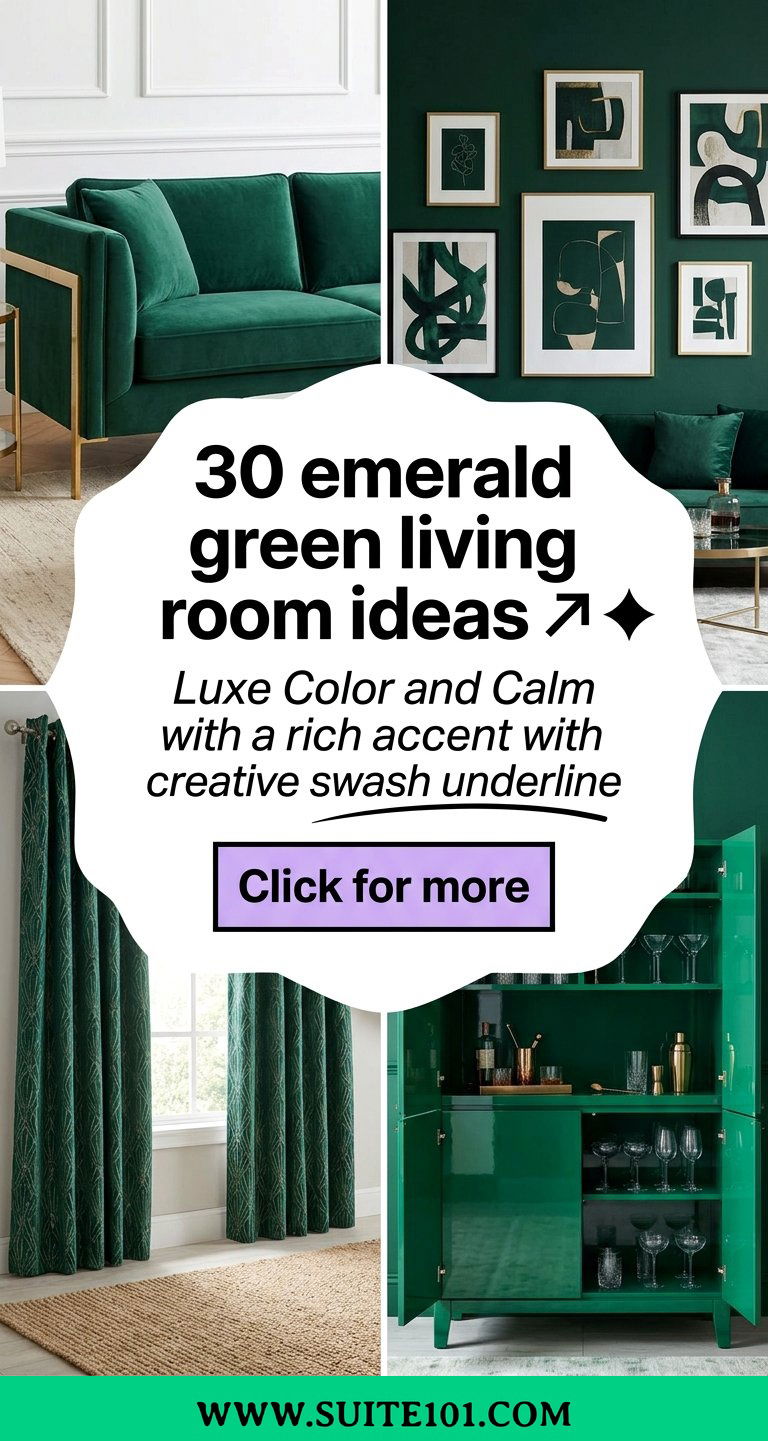 30 emerald green living room ideas for Luxe Color and Calm - 30 emerald green living room ideas for Luxe Color and Calm