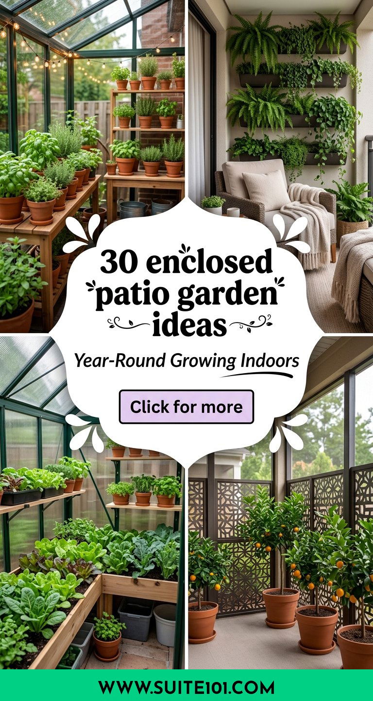30 enclosed patio garden ideas for Year-Round Growing Indoors - 30 enclosed patio garden ideas for Year-Round Growing Indoors