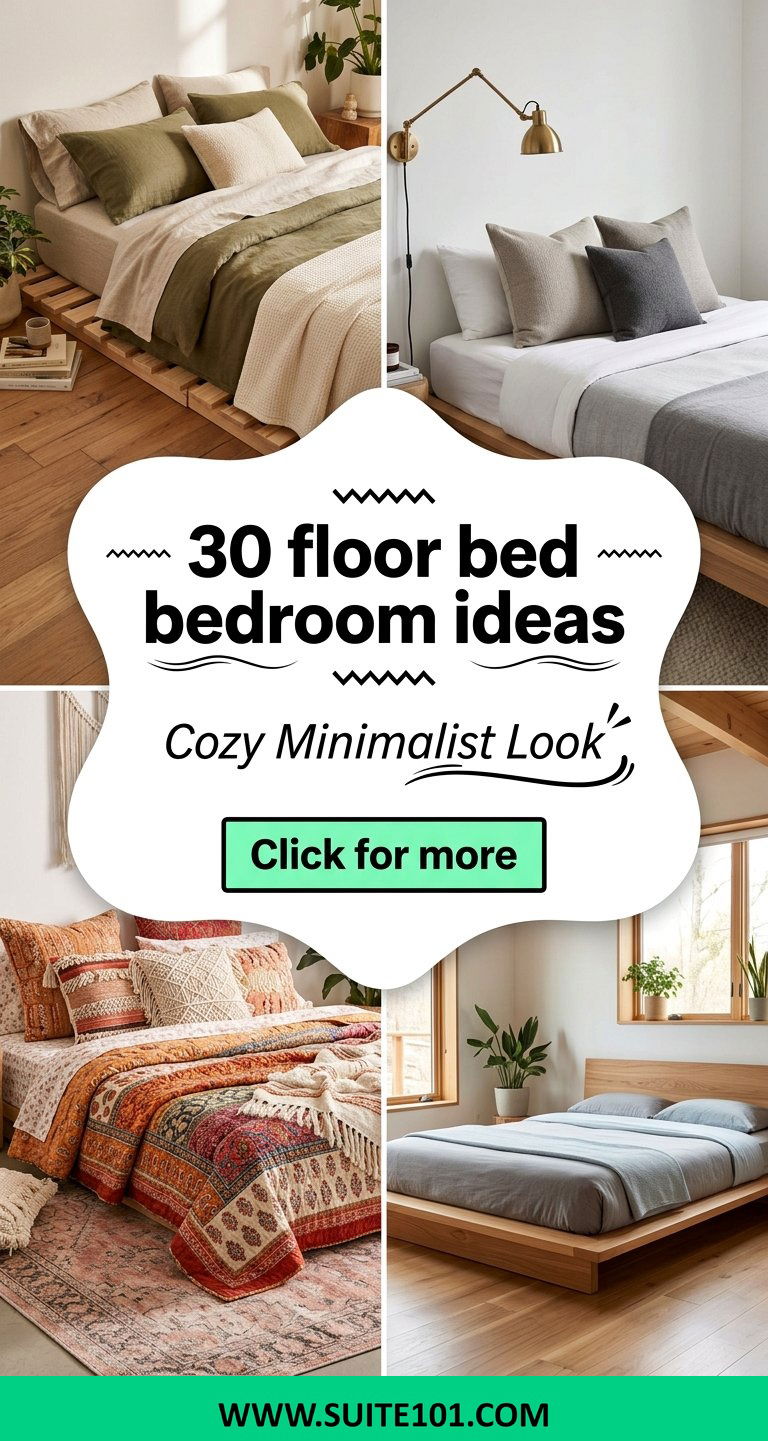 30 floor bed bedroom ideas For a Cozy Minimalist Look - 30 floor bed bedroom ideas: For a Cozy Minimalist Look
