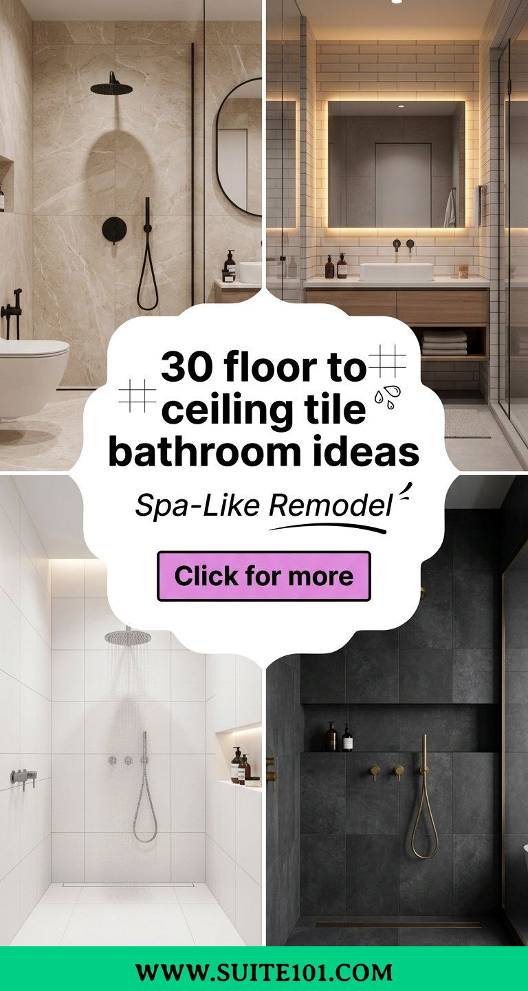 30 floor to ceiling tile bathroom ideas for a Spa-Like Remodel - 30 floor to ceiling tile bathroom ideas: for a Spa-Like Remodel