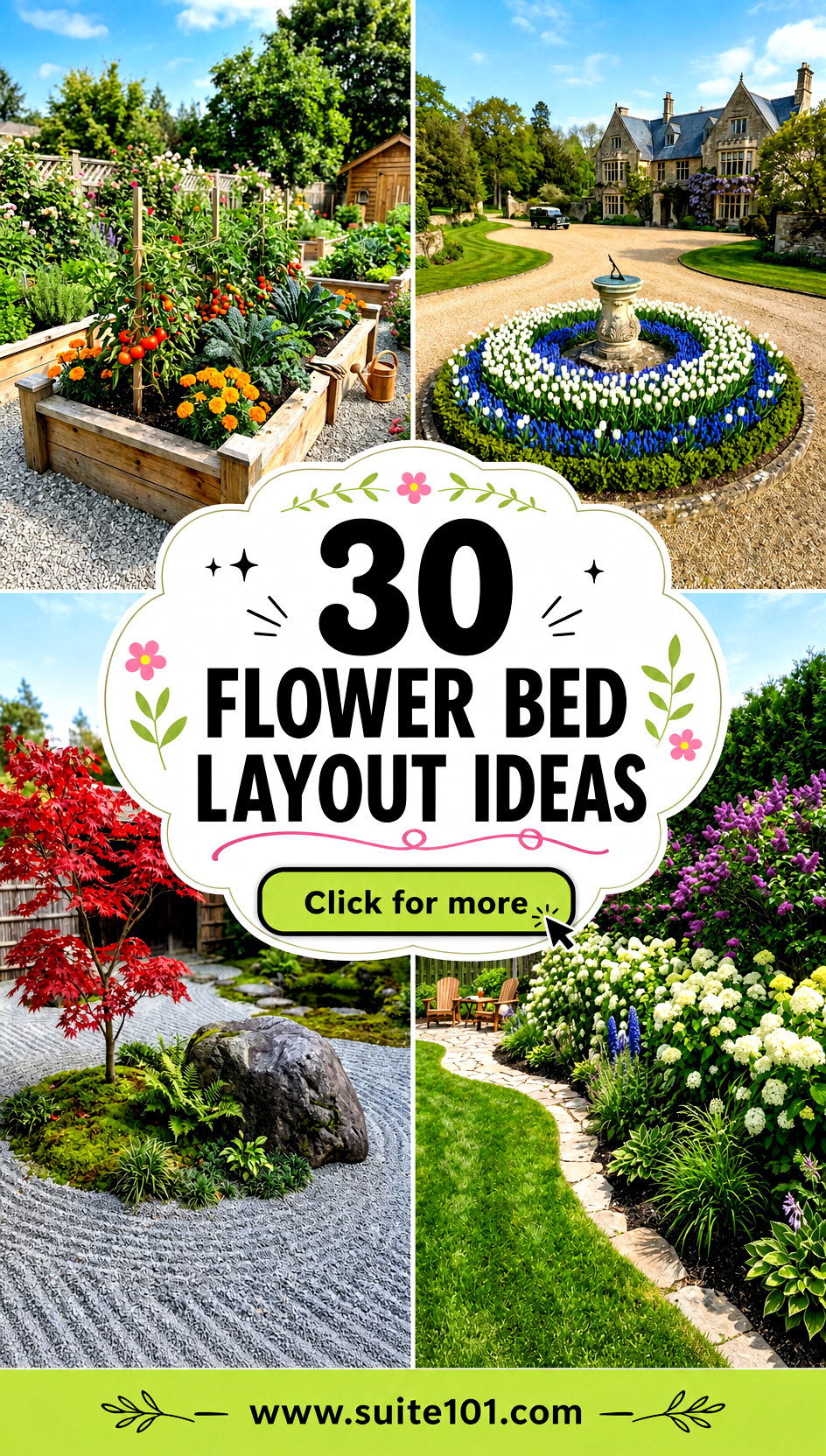 30 flower bed layout ideas for a Balanced Beautiful Garden - 30 flower bed layout ideas: for a Balanced, Beautiful Garden