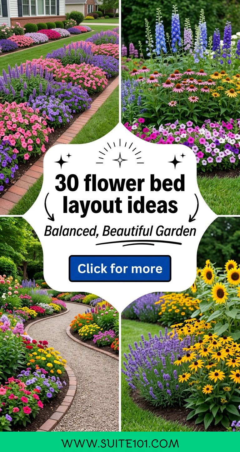 30 flower bed layout ideas for a Balanced Beautiful Garden - 30 flower bed layout ideas: for a Balanced, Beautiful Garden