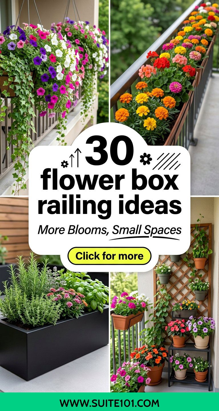 30 flower box railing ideas to Grow More in Small Spaces - 30 flower box railing ideas: to Grow More in Small Spaces