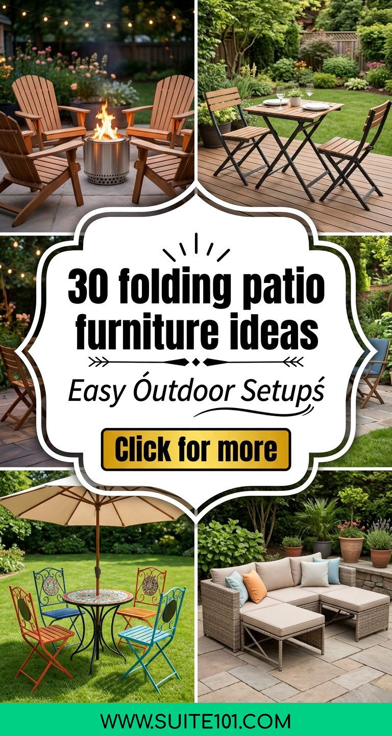 30 folding patio furniture ideas for Easy Outdoor Setups - 30 folding patio furniture ideas: for Easy Outdoor Setups