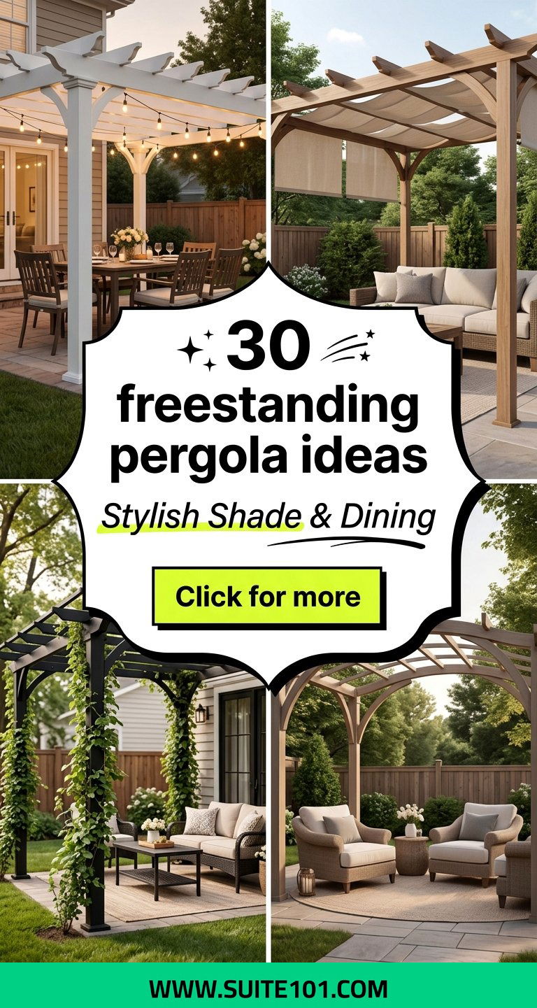 30 freestanding pergola ideas For Stylish Shade And Dining - 30 freestanding pergola ideas For Stylish Shade And Dining
