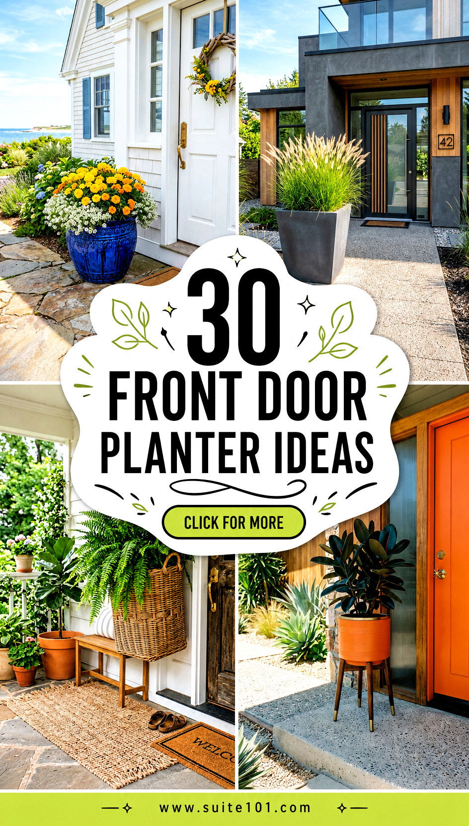 30 front door planter ideas lush container looks you can copy - 30 front door planter ideas: lush container looks you can copy