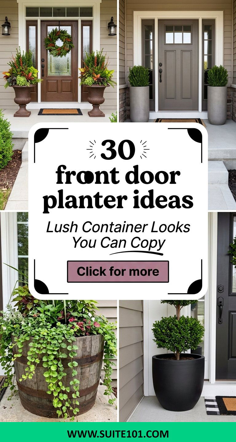 30 front door planter ideas lush container looks you can copy - 30 front door planter ideas: lush container looks you can copy