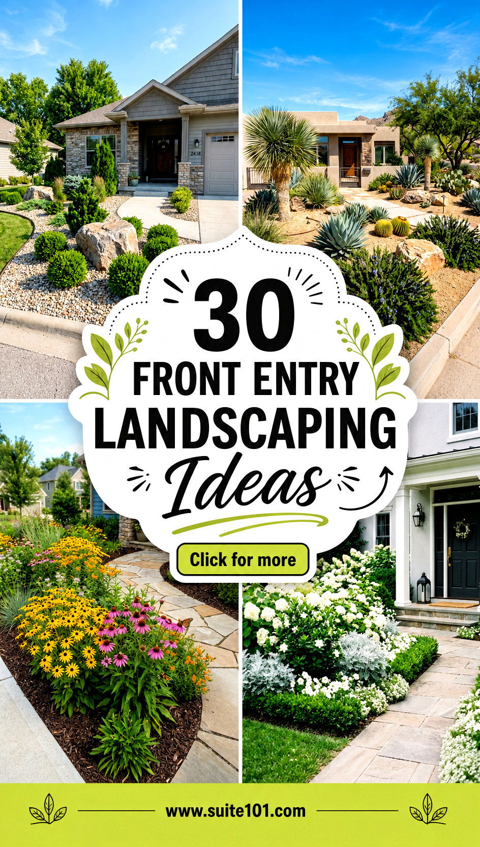 30 front entry landscaping ideas curb appeal in every season - 30 front entry landscaping ideas: curb appeal in every season