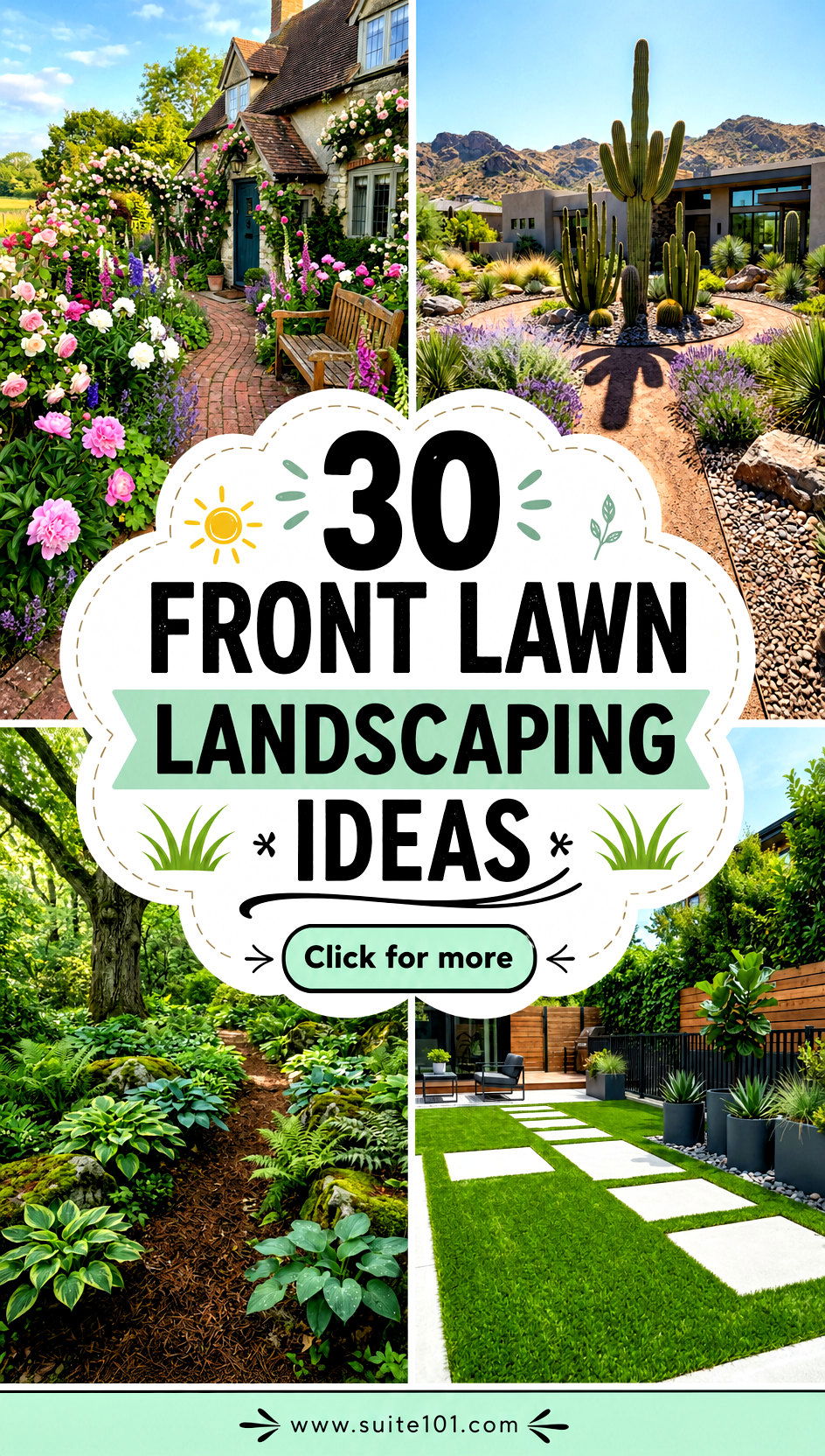 30 front lawn landscaping ideas lush curb appeal without hassle - 30 front lawn landscaping ideas: lush curb appeal without hassle