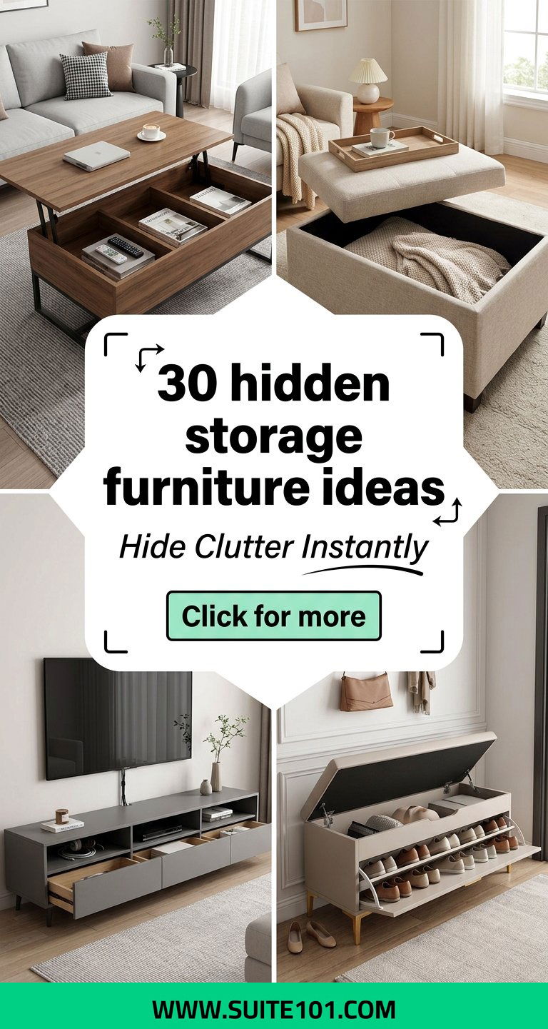 30 hidden storage furniture ideas for a Clutter-Free Home Shine - 30 hidden storage furniture ideas for a Clutter-Free Home Shine