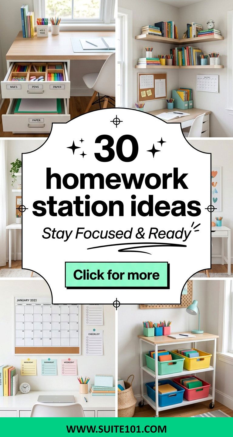 30 homework station ideas to Keep Kids Focused and Organized - 30 homework station ideas to Keep Kids Focused and Organized
