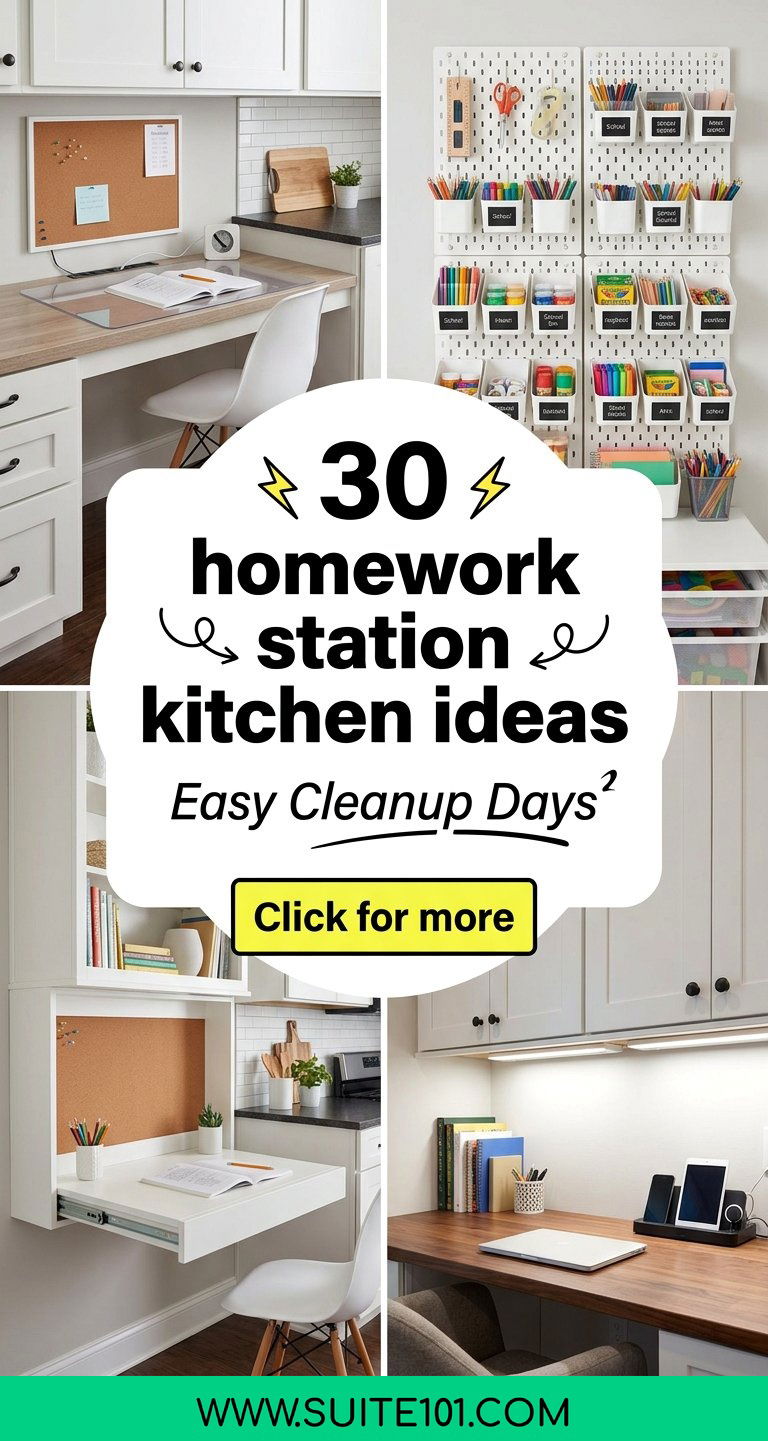 30 homework station kitchen ideas for Days and Easy Cleanup - 30 homework station kitchen ideas for Days and Easy Cleanup