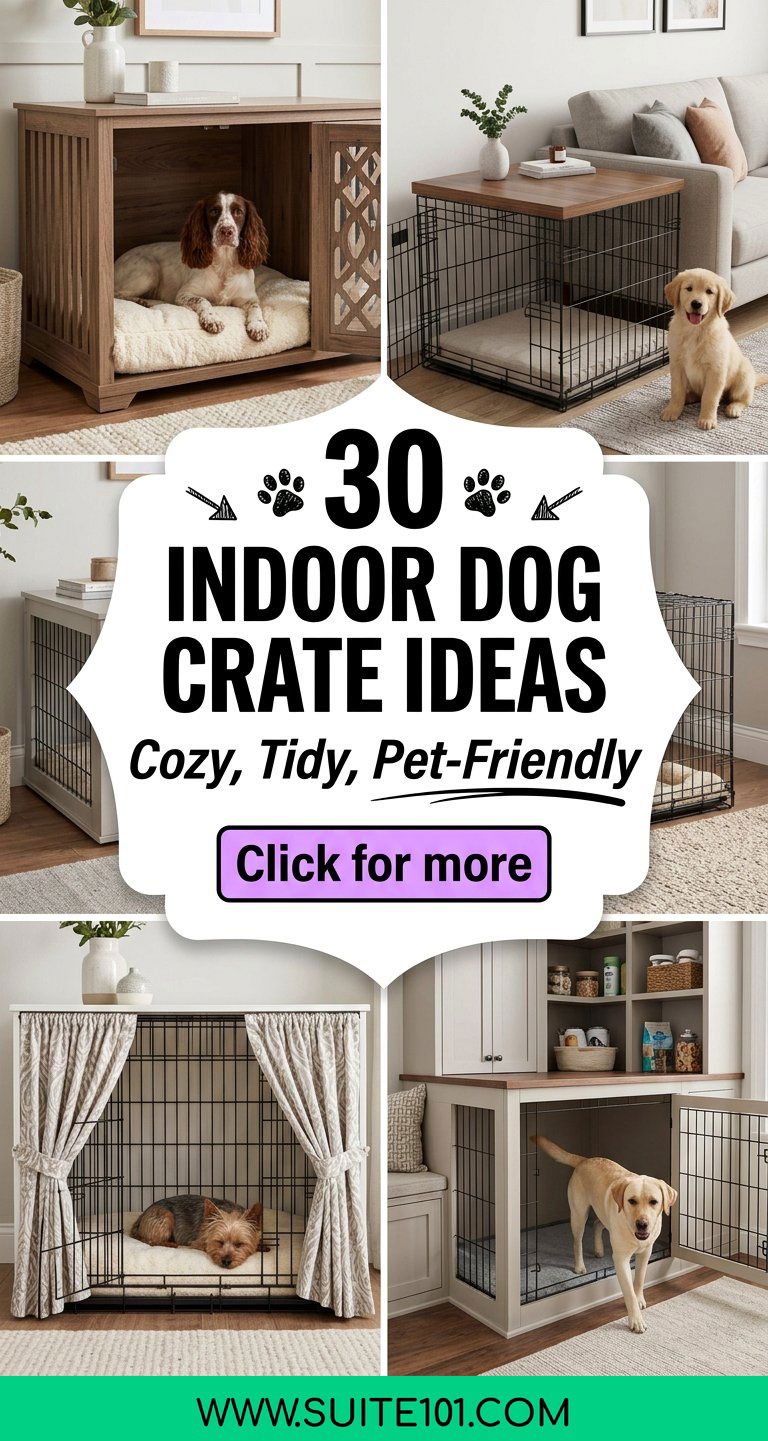 30 indoor dog crate ideas for Cozy Tidy Pet-Friendly Homes - 30 indoor dog crate ideas for Cozy, Tidy, Pet-Friendly Homes