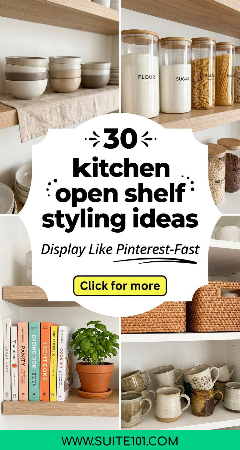 30 kitchen open shelf styling ideas Display Like Pinterest-Fast - 30 kitchen open shelf styling ideas: Display Like Pinterest-Fast