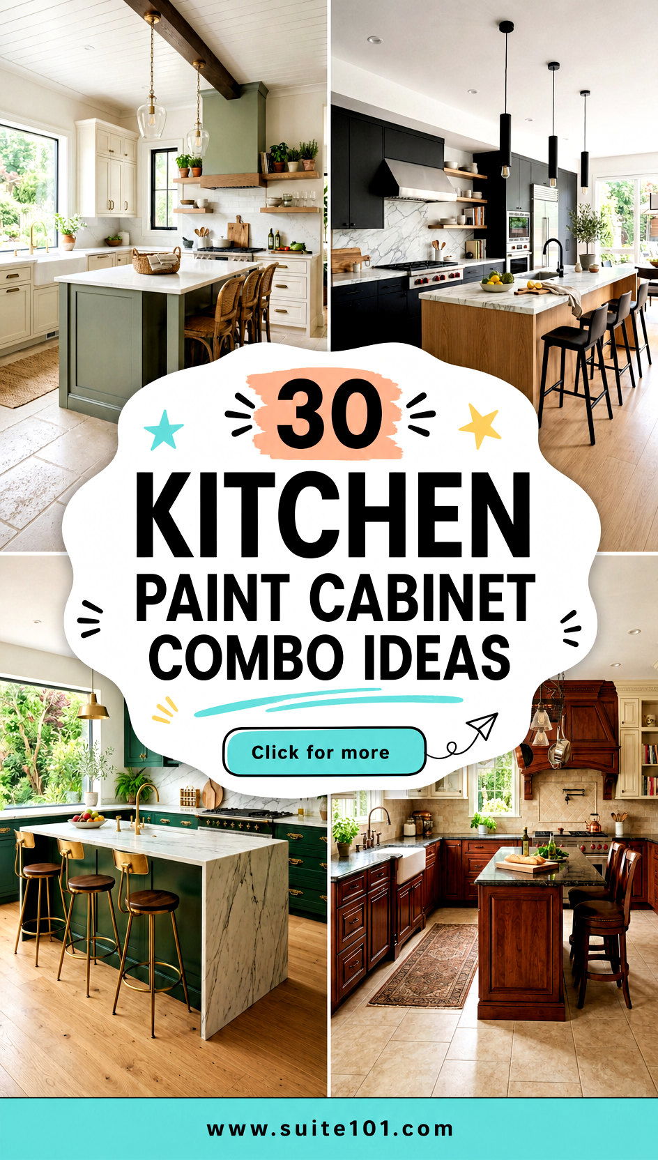 30 kitchen paint cabinet combo ideas Two-Tone Magic That Wows - 30 kitchen paint cabinet combo ideas: Two-Tone Magic That Wows