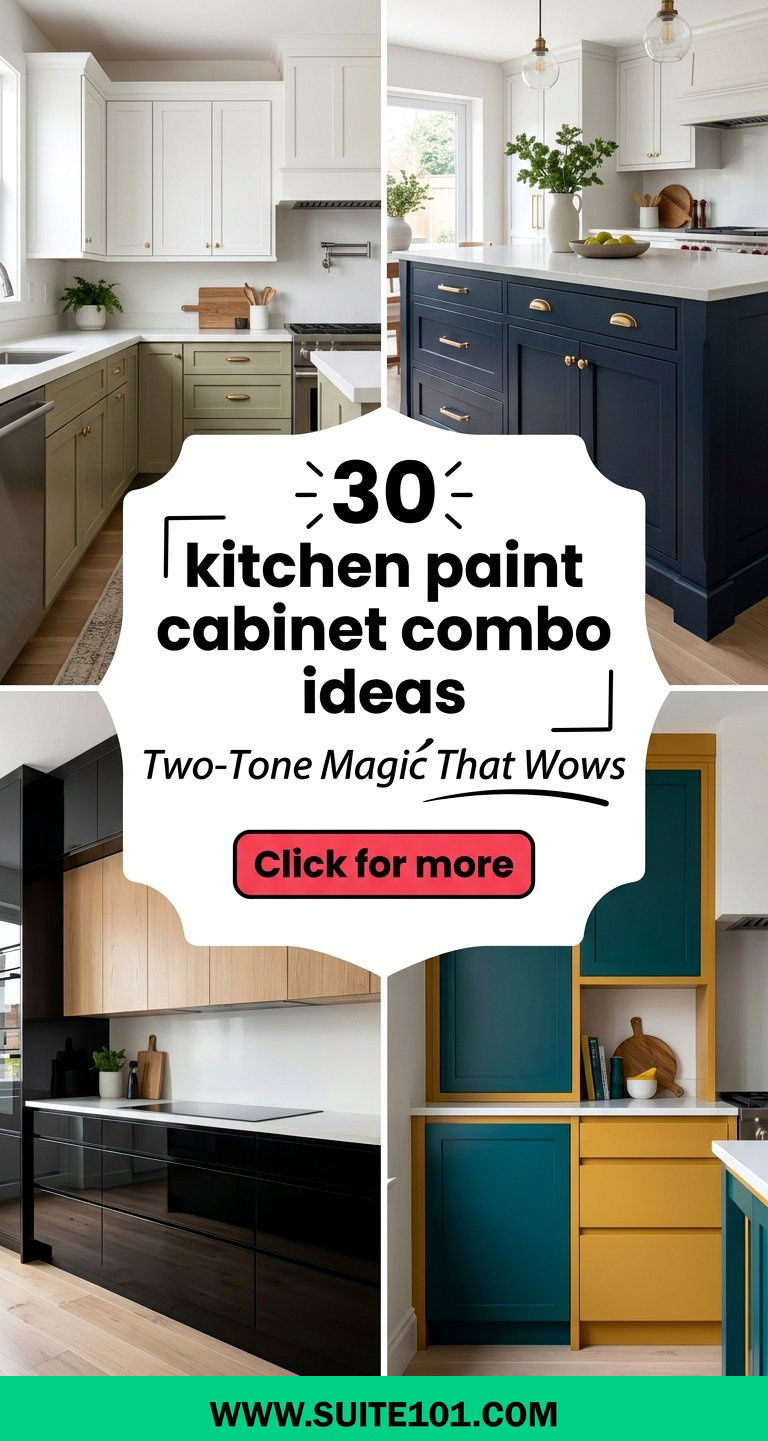 30 kitchen paint cabinet combo ideas Two-Tone Magic That Wows - 30 kitchen paint cabinet combo ideas: Two-Tone Magic That Wows
