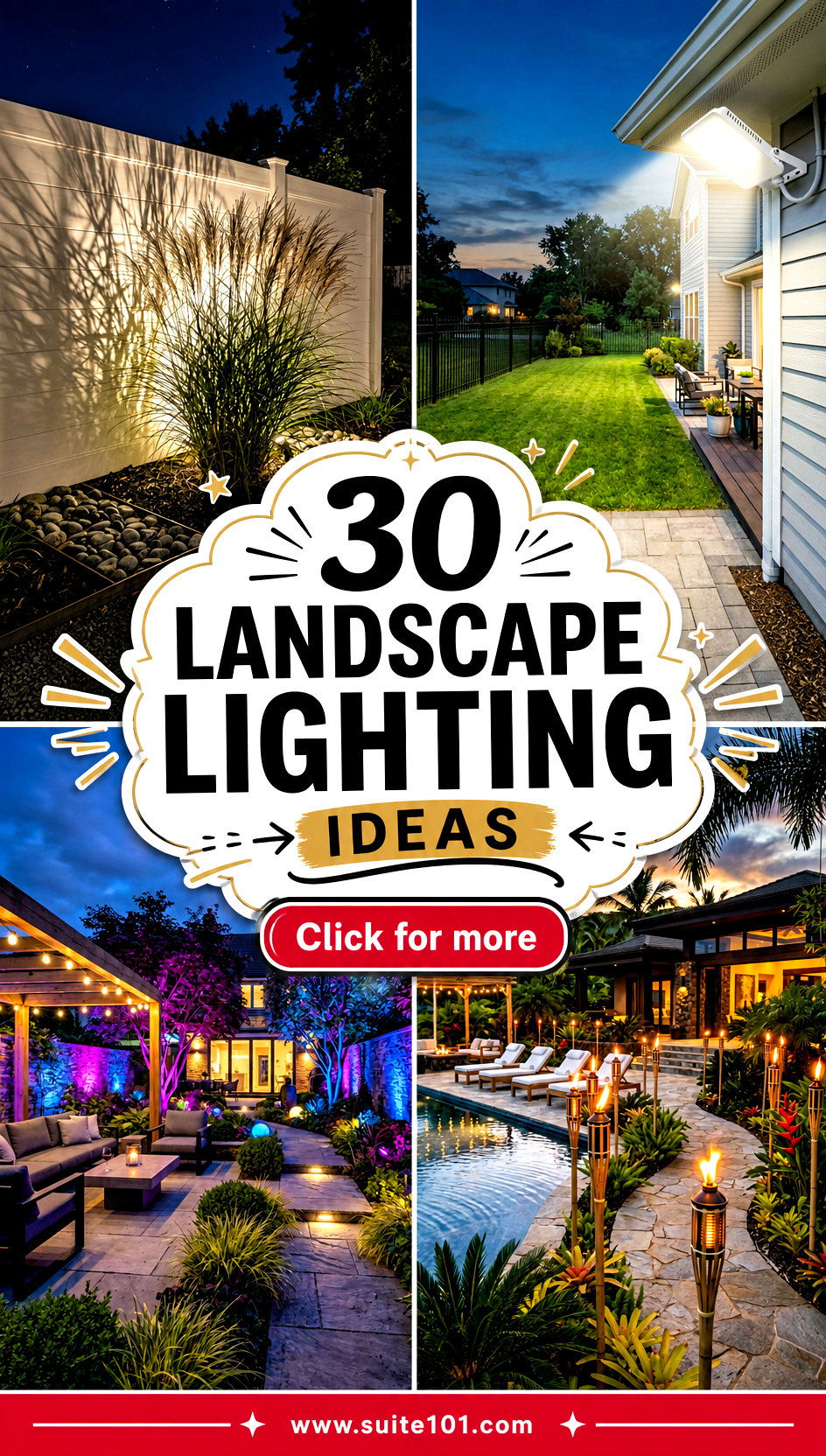 30 landscape lighting ideas Dramatic Nighttime Curb Appeal - 30 landscape lighting ideas: Dramatic Nighttime Curb Appeal