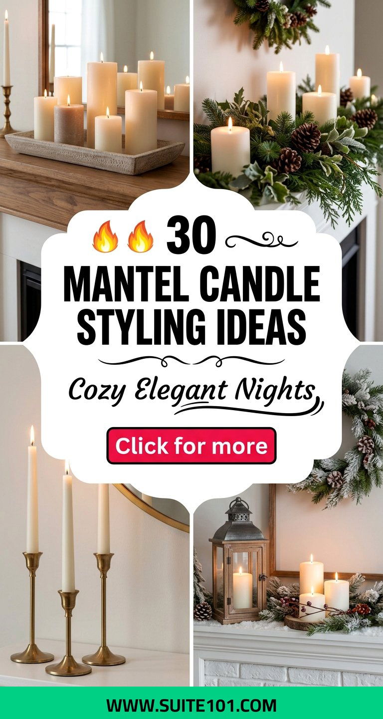 30 mantel candle styling ideas for Cozy Elegant Nights - 30 mantel candle styling ideas for Cozy, Elegant Nights