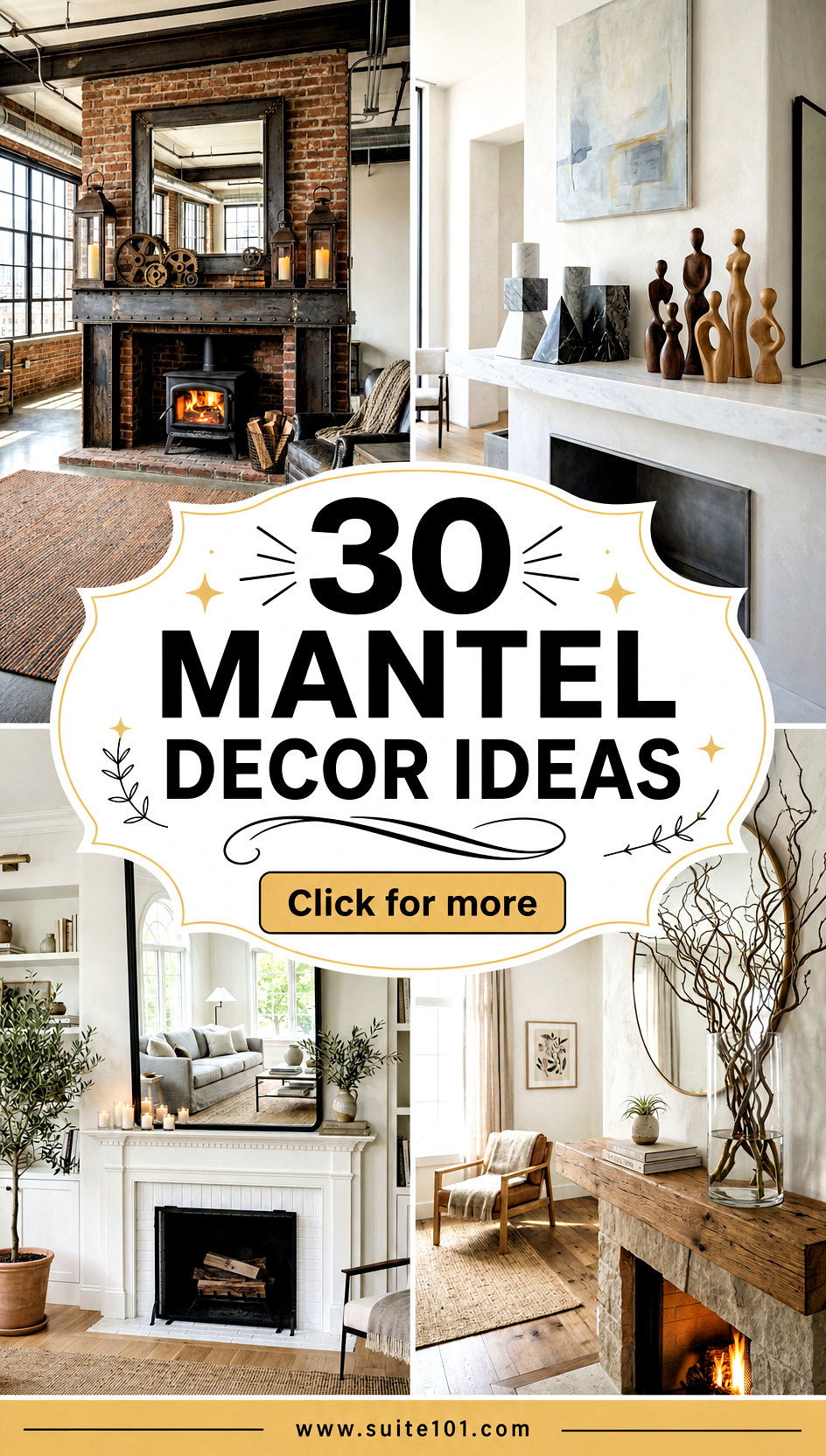 30 mantel decor ideas to Style Your Fireplace Like a Pro - 30 mantel decor ideas to Style Your Fireplace Like a Pro