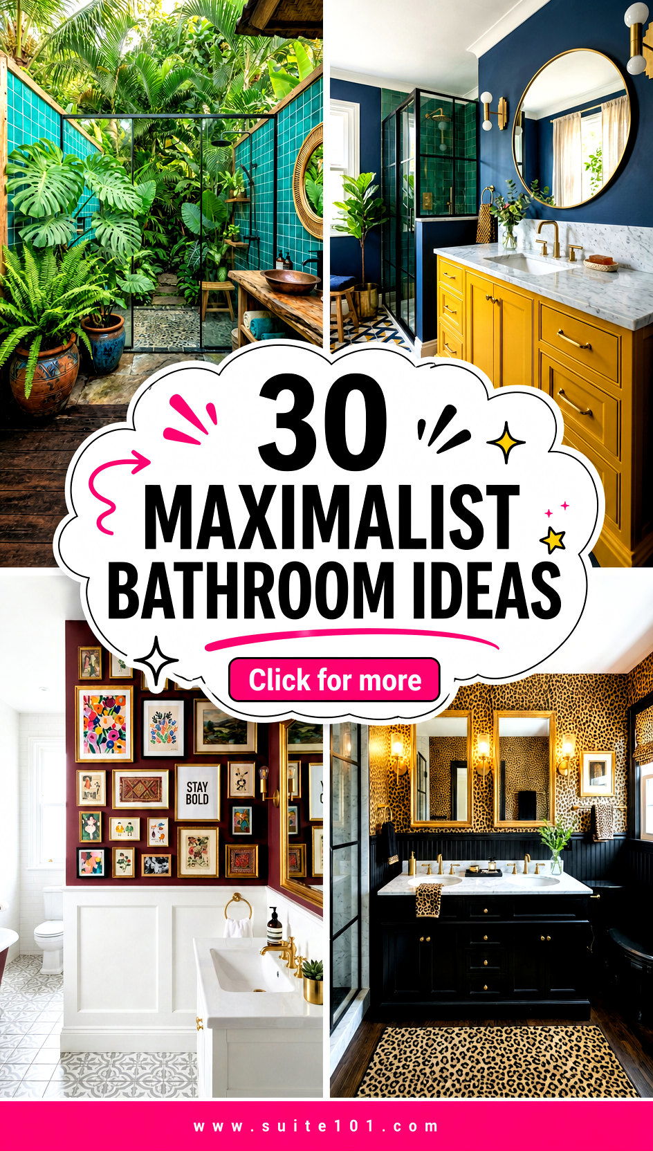 30 maximalist bathroom ideas to Go Big on Color and Texture - 30 maximalist bathroom ideas to Go Big on Color and Texture