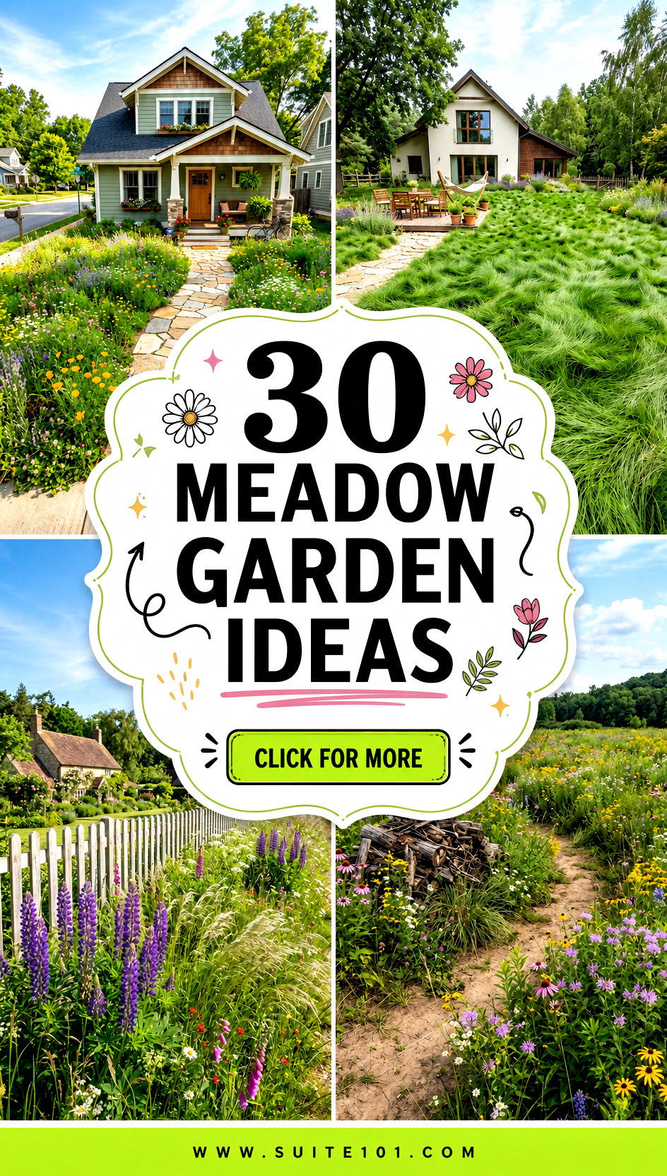 30 meadow garden ideas for a Wildflower-Rich Outdoor Escape - 30 meadow garden ideas for a Wildflower-Rich Outdoor Escape
