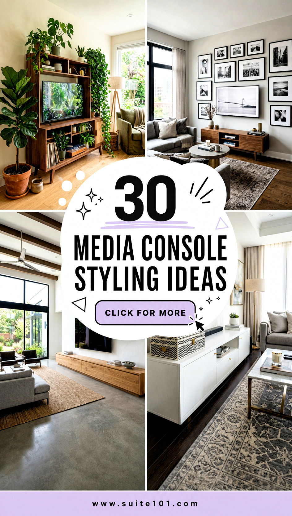 30 media console styling ideas for a Stylish Living Room Setup - 30 media console styling ideas for a Stylish Living Room Setup